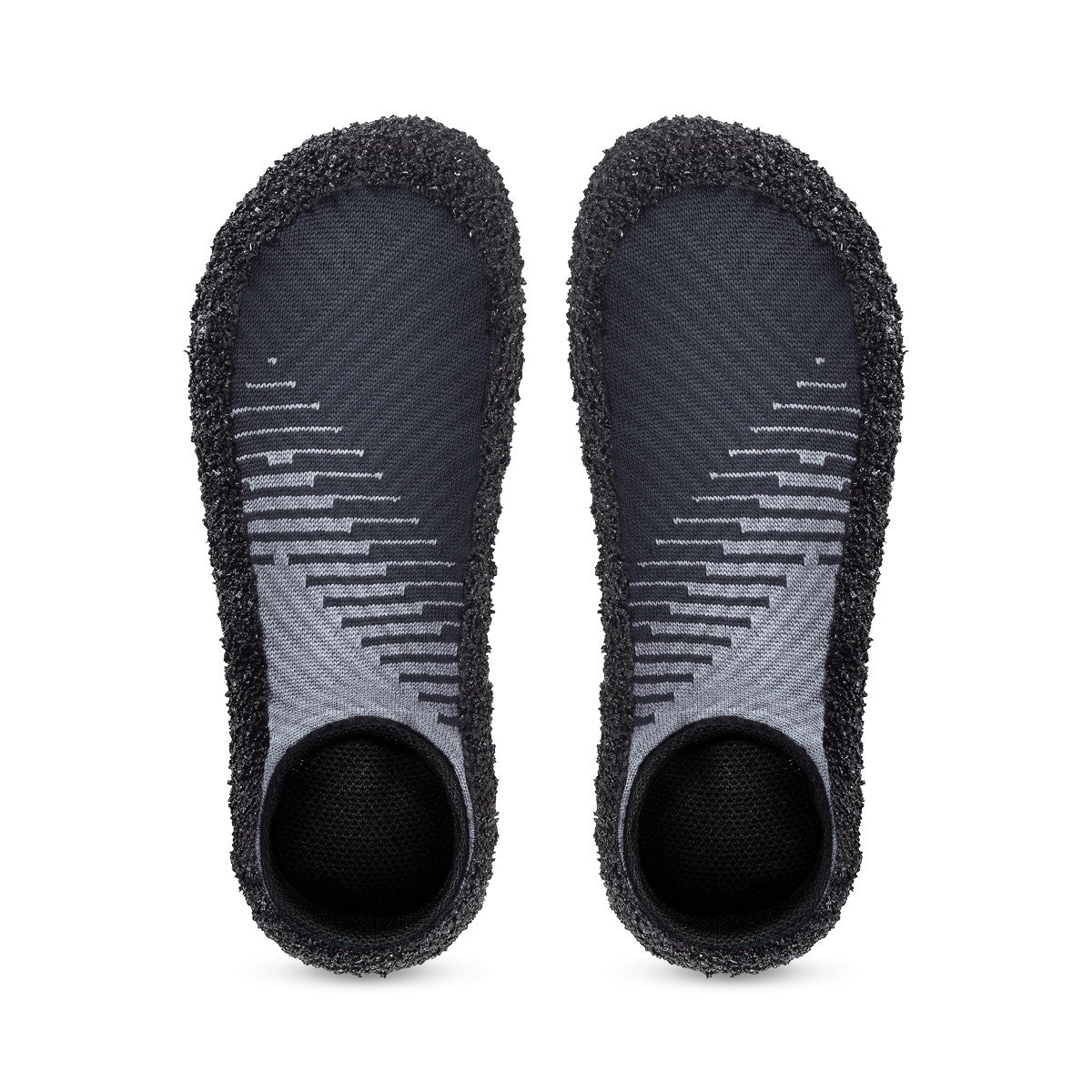 Kompressionssocken Skinners 2.0 Compression in Steingrau, Ansicht von oben, erhältlich in unserem Onlineshop für Barfußschuhe. Das flexible Design sorgt für optimale Blutzirkulation und hohen Komfort bei sportlichen Aktivitäten sowie in Erholungsphasen.