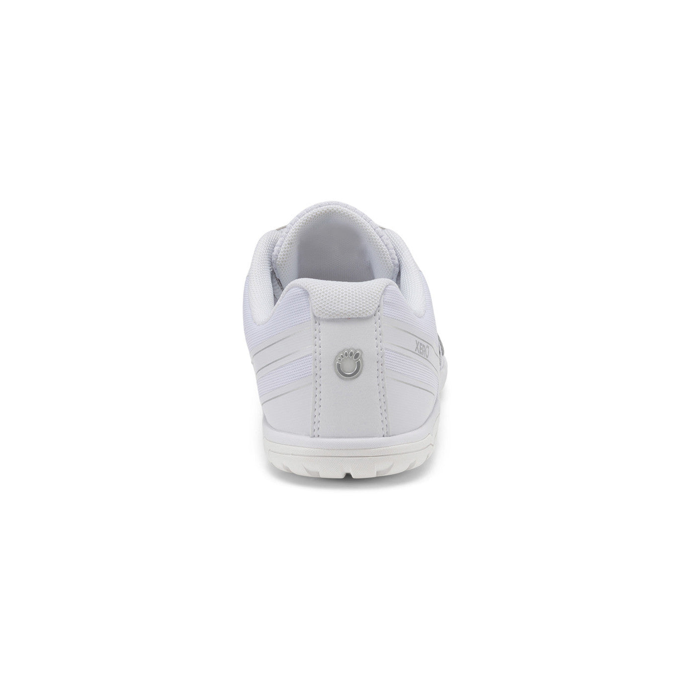 Xero Shoes HFS II in Weiß für Damen, Rückansicht, flexible und stylische Barfuß-Laufschuhe, verfügbar im Onlineshop für Barfußschuhe