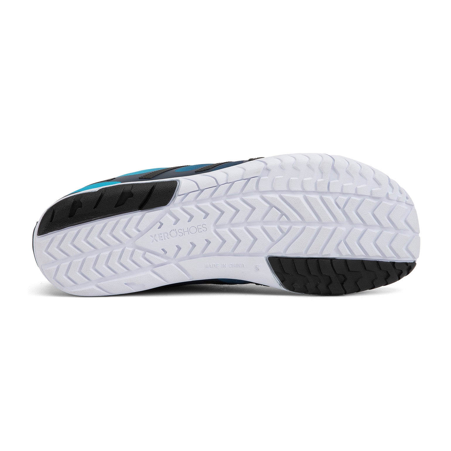 Xero Shoes HFS Sneaker in Navy/Scuba Blue für Herren, Ansicht von unten, flexible Laufschuhe im Onlineshop für Barfußschuhe.
