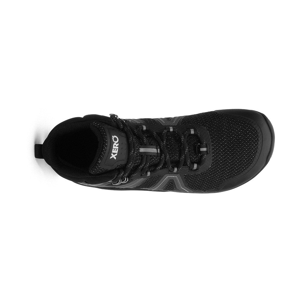 Barfußschuhe Onlineshop: Xero Shoes Xcursion Fusion wasserdichte Damen Barfuß-Wanderschuhe in black titanium, Draufsicht