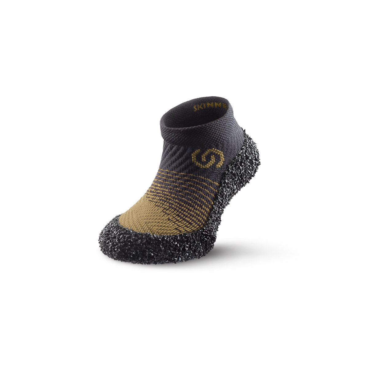 Skinners 2.0 Kids Barfußschuhe in Moss Dunkelgelb sind flexible Sockenschuhe für Kinder, die barfußähnliches Gehen und Spielen ermöglichen. Erhältlich in unserem Onlineshop für Barfußschuhe.