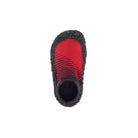 Skinners 2.0 Kids Barfußschuhe in Poppy Red, Ansicht von oben. Flexible Sockenschuhe für Kinder, die barfußähnliches Gehen und Spielen ermöglichen. Erhältlich in unserem Onlineshop für Barfußschuhe.