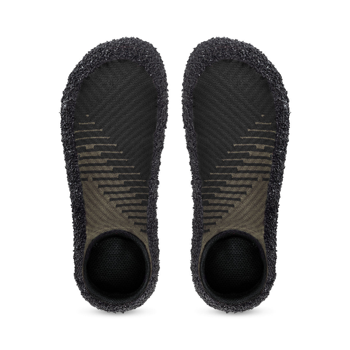 Kompressionssocken Skinners 2.0 Compression in Tannengrün, Ansicht von oben, erhältlich in unserem Onlineshop für Barfußschuhe. Das flexible Design fördert die Blutzirkulation und bietet optimalen Komfort für sportliche Aktivitäten sowie Erholung.