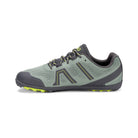 Linke Seitenansicht der Xero Shoes Mesa Trail II Damen Barfußschuhe in lily pad als atmungsaktive Wanderschuhe im Onlineshop für Barfußschuhe