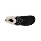 Xero Shoes Alpine Women Barfußschuhe Schneestiefel in Black White, Ansicht von oben. Leichte, flexible Winterstiefel, die natürlichen Komfort und Wärme bieten. Erhältlich in unserem Onlineshop für Barfußschuhe.