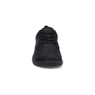 Xero Shoes Glenn Barfußschuhe für Herren in Schwarz aus Leder, aus der Vorderansicht, bieten eine flexible und leichte Sohle, die für natürlichen Tragekomfort sorgt. Perfekt für den aktiven Alltag und natürliche Bewegungen. Erhältlich in unserem Onlineshop für Barfußschuhe.