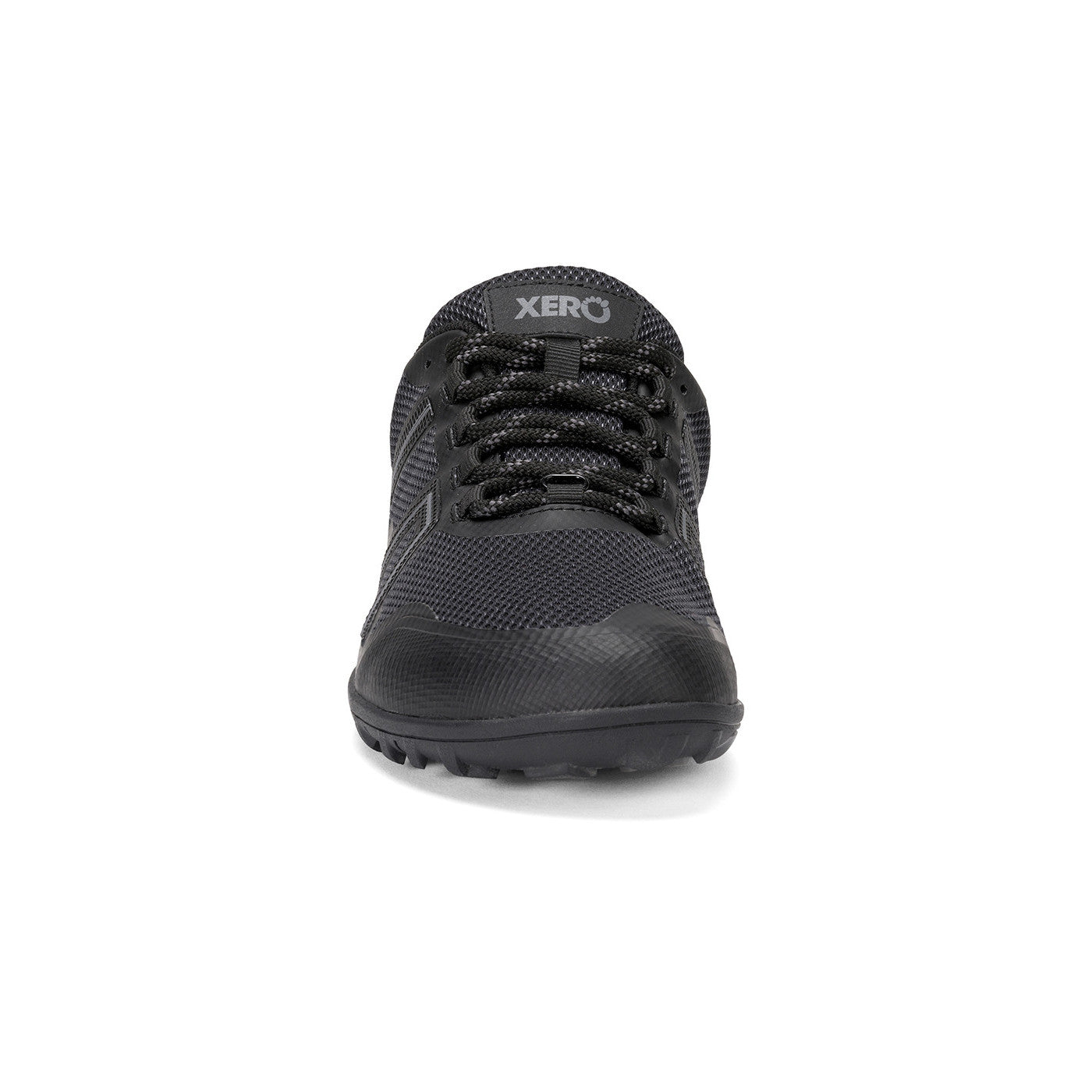 Xero Shoes Mesa Trail WP wasserdichte Barfußschuhe für Herren in Schwarz von vorne im Onlineshop für Barfußschuhe, ideal zum Wandern