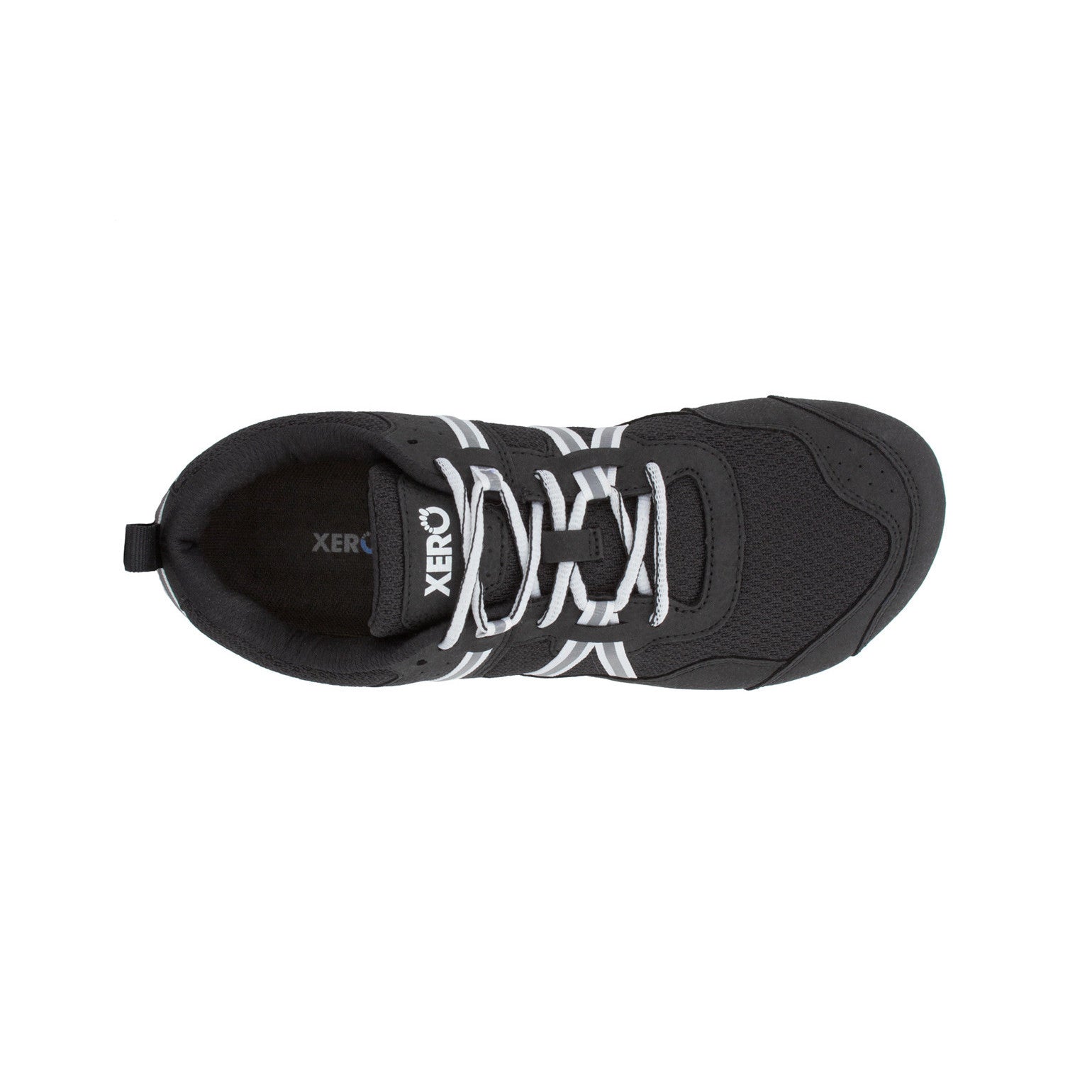 Xero Shoes Prio Damen Barfußschuhe in schwarz-weiß, Draufsicht im Onlineshop für Barfußschuhe