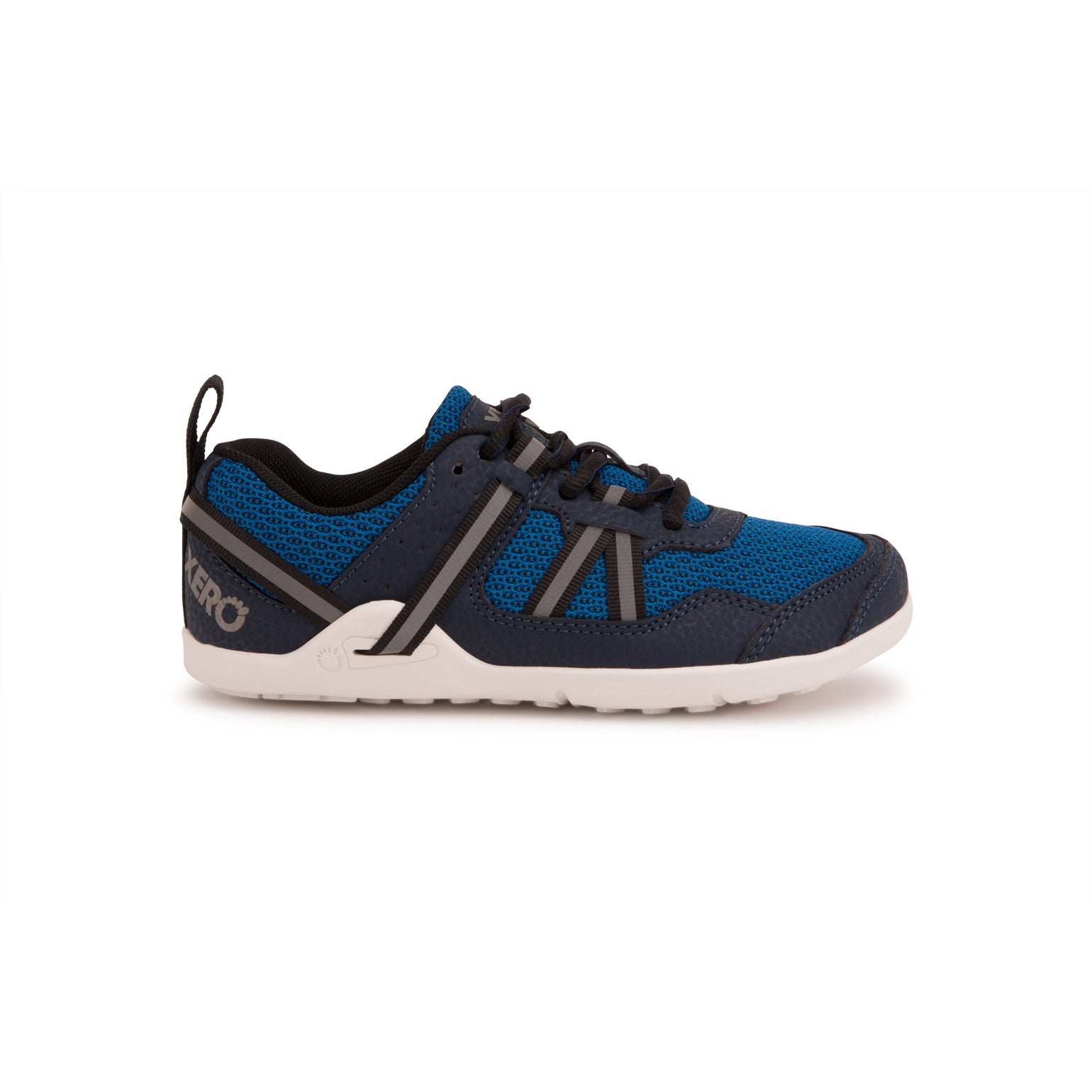 Rechte Seitenansicht der Xero Shoes Prio Barfußschuhe für Kinder in Mykonos Blue im Onlineshop für Barfußschuhe