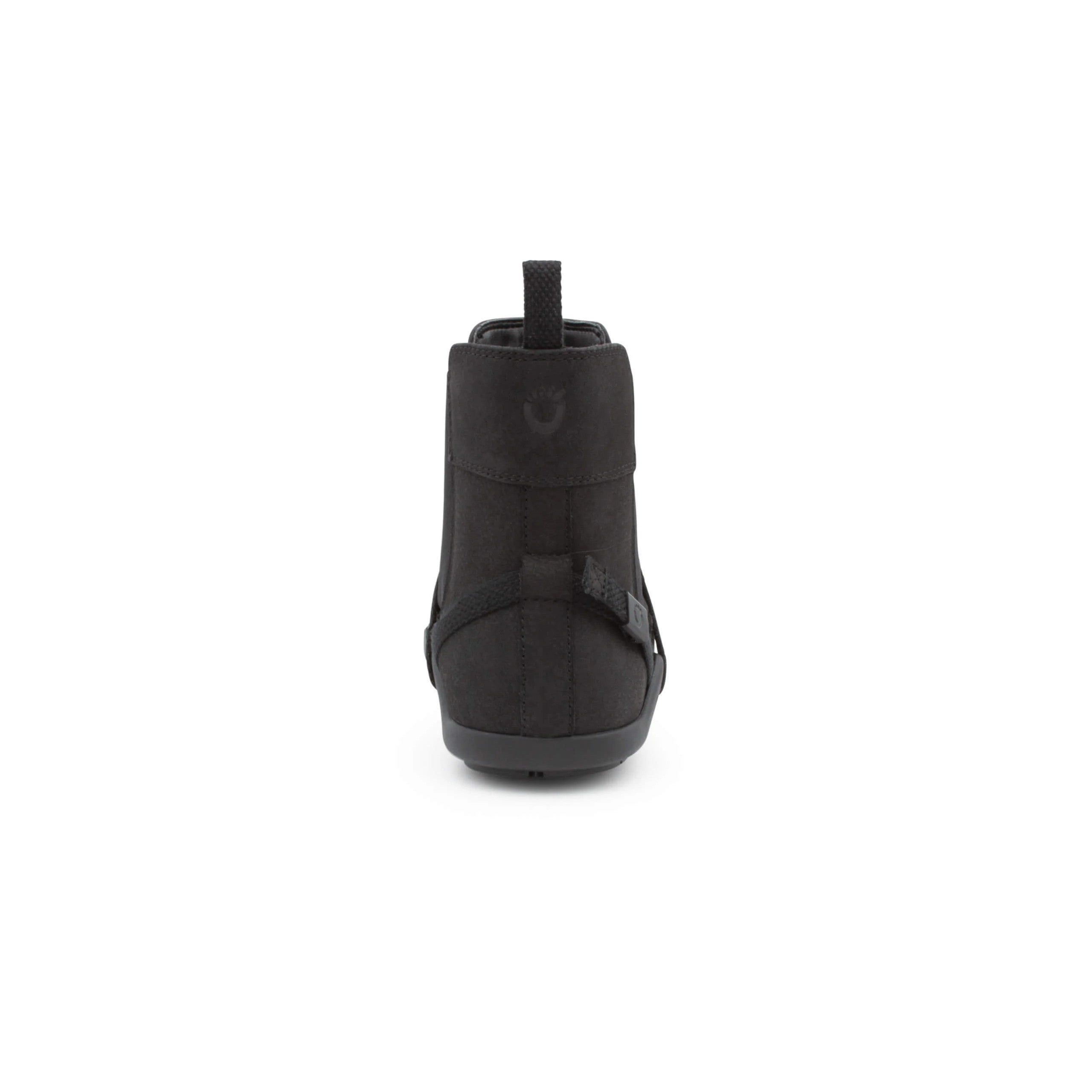 Barfußschuhe Onlineshop: Xero Shoes Tari schwarze Barfußschuhe als Chelsea Boots, Rückansicht