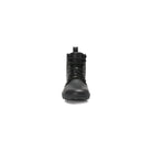 Barfußschuhe Xero Shoes Breckenridge in Schwarz aus Leder, knöchelhohe Damenstiefel, Vorderansicht, erhältlich in unserem Onlineshop.