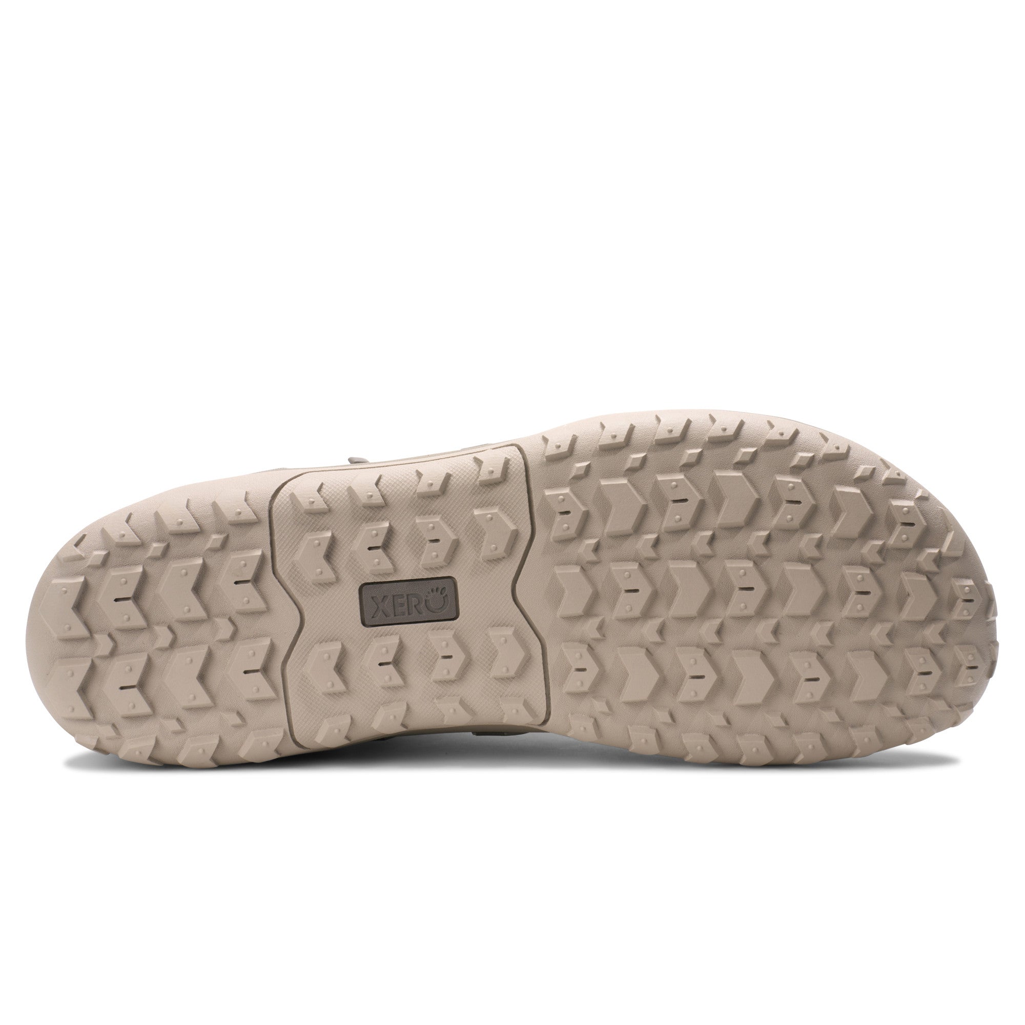 Xero Shoes Scrambler Trail Mid WP Herren Barfußschuhe in Morel Pure Cashmere, wasserdichte Wanderschuhe, Ansicht von unten im Onlineshop
