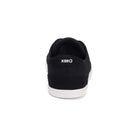 Xero Shoes Dillon Barfußschuhe für Herren in Schwarz aus der Rückansicht, bieten eine flexible Sohle und perfekten Halt für den Alltag. Ideal für alle, die Komfort und Bewegungsfreiheit schätzen. Erhältlich in unserem Onlineshop für Barfußschuhe.