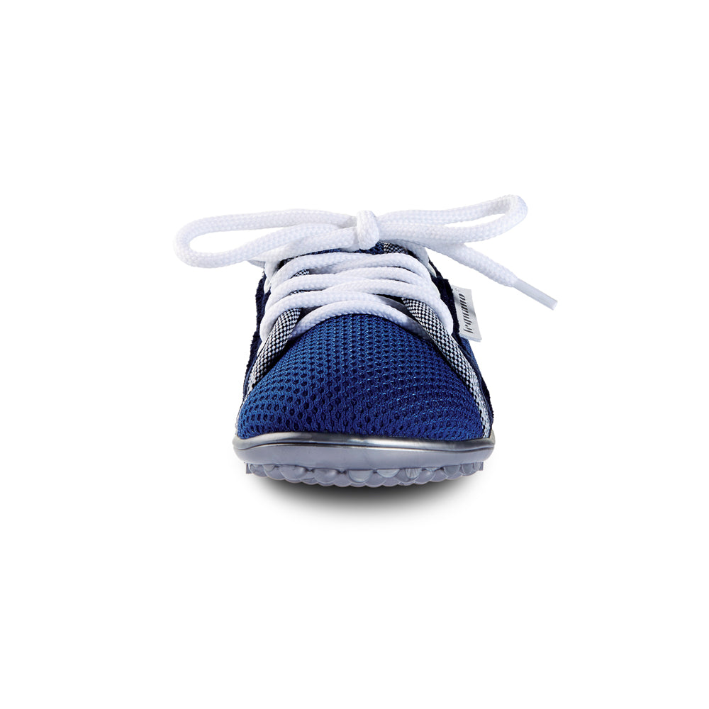 leguanito aktiv blau Leguano Barfußschuhe für Kinder – Vorderansicht, erhältlich im barfussweltan.shop Barfußschuhe Onlineshop