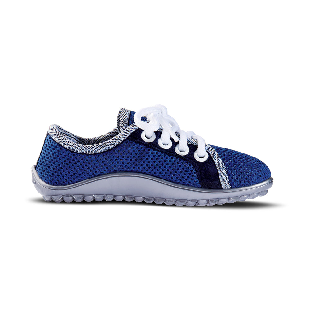 leguanito aktiv blau Leguano Barfußschuhe für Kinder – Seitenansicht rechts, erhältlich im barfussweltan.shop Barfußschuhe Onlineshop